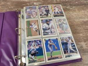 1995 Upper Deck Collectors Choice & 1993 Studio Baseball Cards in Binder