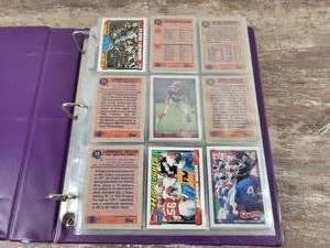 1991 Topps Football Cards in Binder