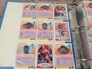 1990 Fleer Football Cards in Binder
