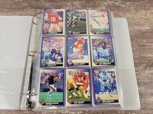 1991 Score Football Cards in Binder
