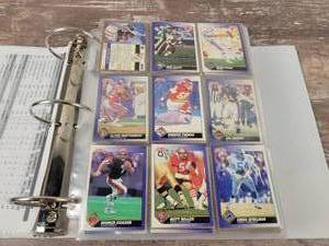 1991 Score Football Cards in Binder