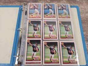 1991 Topps Baseball Cards in Binder