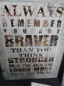 3 Inspirational Wall Art Plaques...
