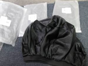 3- 2pks Satin Hair Bonnets...