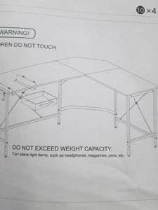 l- shaped desk ...