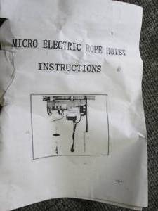 micro electric rope hoist ...