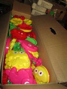 box of new sand toys ...
