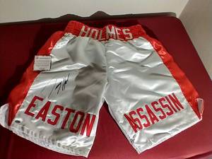 lot 25 image: Autographed Larry Holmes Boxing Shorts - Schwartz COA