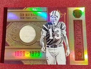 lot 40 image: Don Maynard Game Worn Jersey Card - #d99