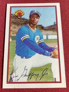lot 46 image: 1989 Bowman Ken Griffey Jr. Rookie Card