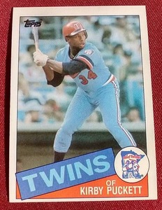 lot 51 image: 1985 Topps Kirby Puckett Rookie Card