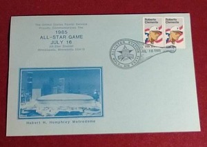 lot 54 image: 1985 Metrodome All-Star Game USPS Souvenir