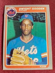lot 56 image: 1985 Fleer Dwight Gooden Rookie Card