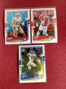lot 57 image: (3) Optic Football Cards - Star Receivers