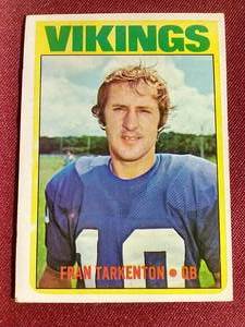 lot 59 image: 1972 Fran Tarkenton Card