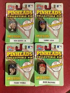 lot 60 image: 1999 Pinheads - Griffey, McGwire, Thomas, Sosa