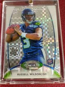 lot 62 image: 2012 Topps Platinum Russell Wilson Xfractor Rookie Card