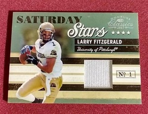 lot 65 image: Larry Fitzgerald Game-Used Jersey Card - #d250