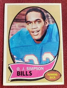 lot 66 image: 1970 Topps O.J. Simpson Rookie Card