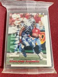 lot 69 image: Autographed Napoleon Kaufman Card - WCOA