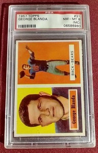 lot 70 image: 1957 George Blanda Card - PSA8