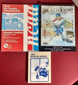lot 78 image: (3) Vintage NCAA Hockey BookletsPrograms