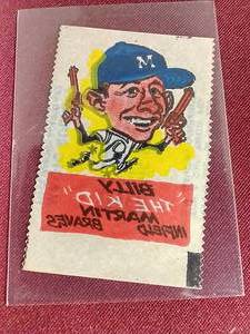 lot 82 image: 1961 Topps Rub Offs Billy Martin