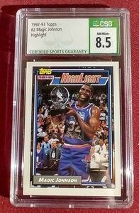 lot 87 image: 1992-93 Magic Johnson Card - CSG 8.5