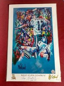 lot 93 image: Roger Staubach Art Print - Signed by Artist & Staubach WCOAs