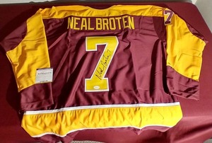 lot 112 image: Autographed Neal Broten Gophers Jersey - WCOA