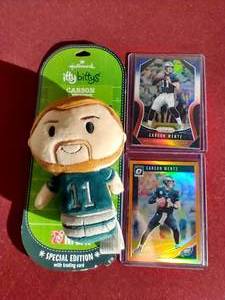 lot 125 image: Carson Wentz Lot - Cards & Plush