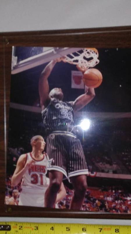 Shaquille ONeal Rookie Card And Plaque.