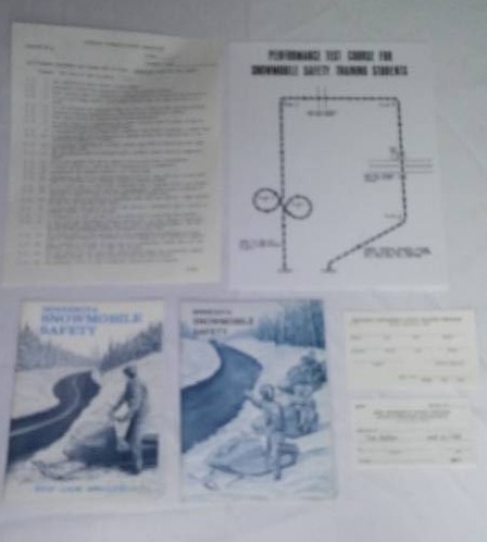 1969 And 1970 Snowmobile Safety Books, Tests And More. Old Timers Run