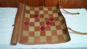 Rollup Checkerboard - Leather -Super Unique