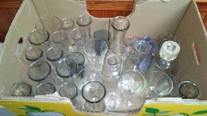 Big Lot  Glass- vases, decanters, drinking.
