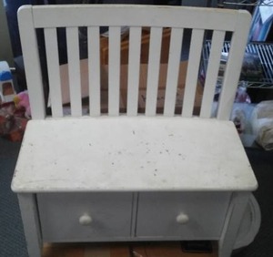 Bench With Drawers. Child size.