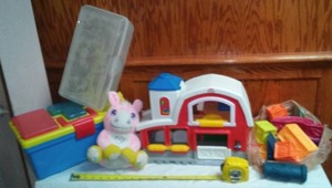 Misc. Toys And Plastic Boxes.