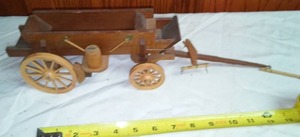 Hand Made All Wood Horse Drawn Buckboard Wagon.