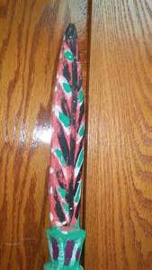 Native American Wood Spear - Walking Stick,