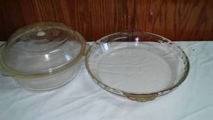 Pyrex Casserole -Covered And Pie Plate