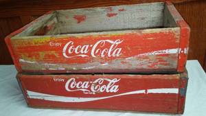 (2) Coca-Cola, Coke Vintage Wood Crates