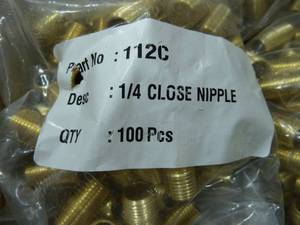 lot 103 image: Brass Nipple Fittings 12