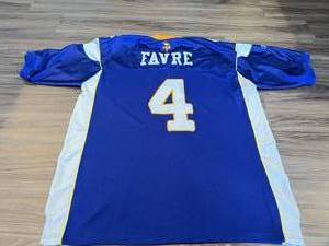 lot 4 image: #4 Farve Official NFL Vikings Jersey
