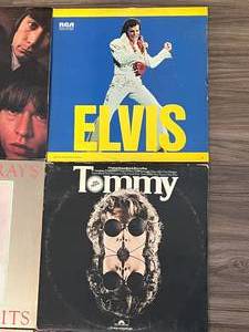 lot 20 image: Lot of 12 Vintage Records, The Beatles, Elvis, Sonny & Cher, and More