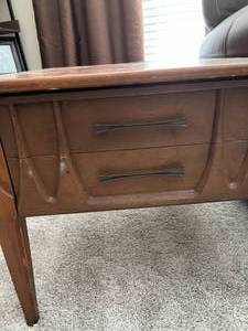 lot 33 image: MCM Wooden End Table