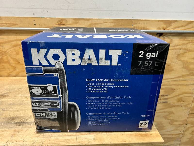 Kobalt QUIET TECH 2-Gallons Portable 125 Psi Hot Dog Quiet Air