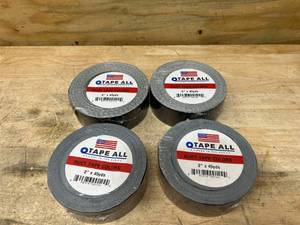 TAPE ALL Lot of 4 Rolls of Duct Tape- Black
