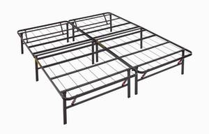 Amazon Basics Foldable Metal Platform Bed Frame with Tool Free Setup, 14 Inches High, King, Black
