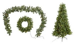 ALCOVE 3-pc. Prelit TreeWreathGarland Set - Clear