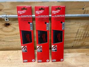 MILWAUKEE Lot of 3- PVC Sawblades, SilverRed (48220222)